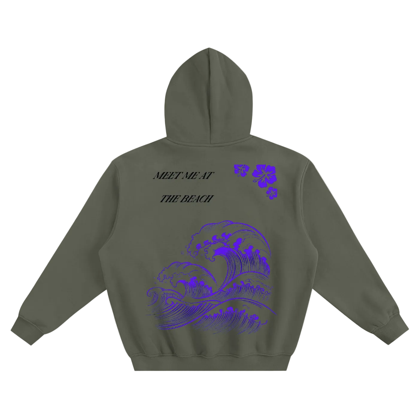 DRIFTLY- Fleeced Boxy Hoodie (back )