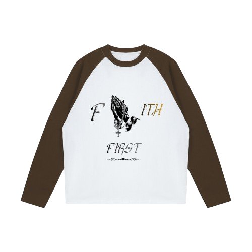 DRIFTLY -Blocked Raglan Long-Sleeve T-Shirt (Front only)