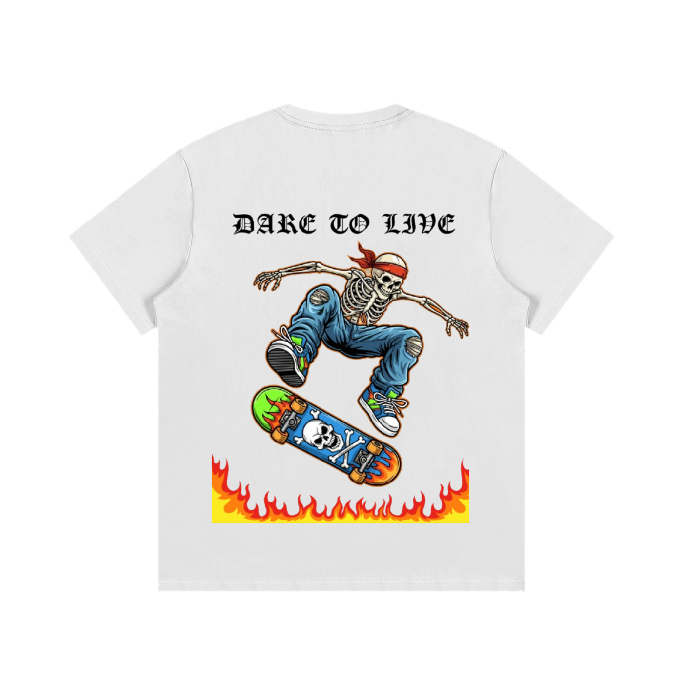 DRIFTLY - DARE TO LIVE (Front and back) Cotton T-Shirt